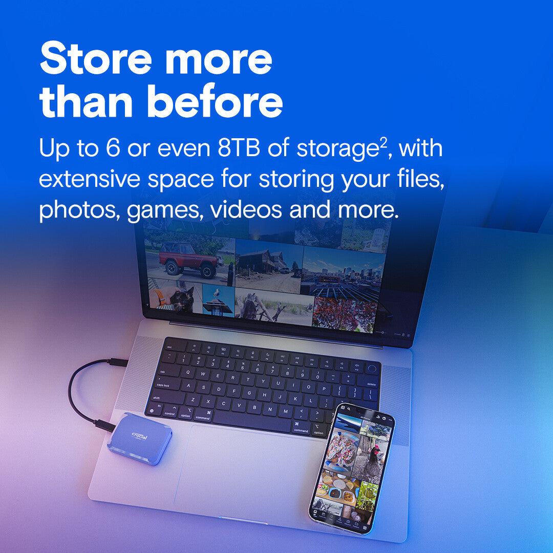 Crucial X10 1 TB USB Type-C USB 3.2 Gen 2x2 Blue