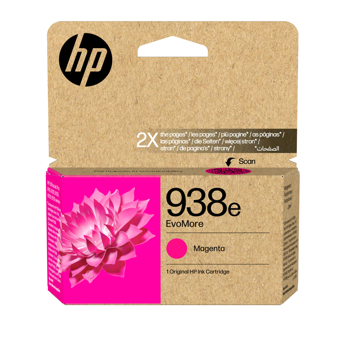 HP 938e EvoMore Magenta Original Ink Cartridge