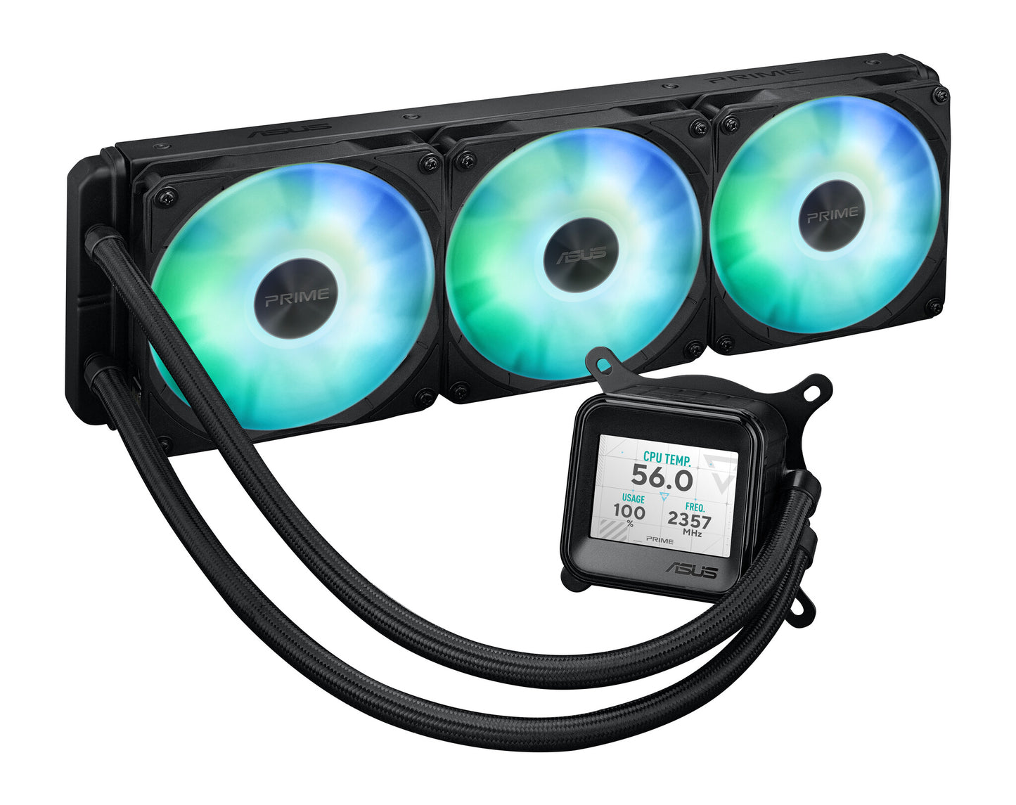 ASUS Prime LC 360 ARGB LCD Processor All-in-one liquid cooler 12 cm Black