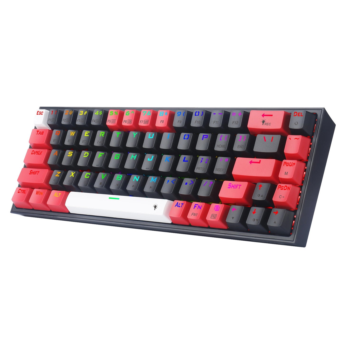 REDRAGON K631RGB-PRO-BRW Castor keyboard USB + RF Wireless + Bluetooth Black, Red