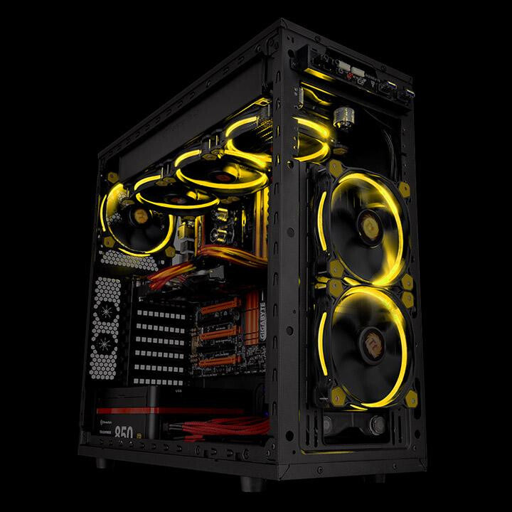 Thermaltake Riing 14 Computer case Fan 14 cm Black, Yellow