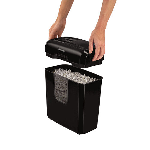 Fellowes Powershred 6C paper shredder Cross shredding 22 cm Black