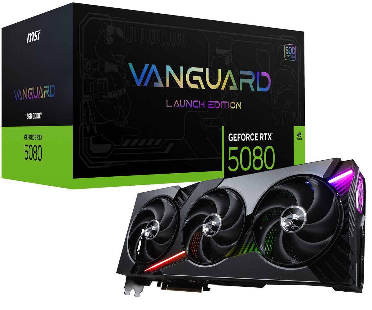 MSI GeForce RTX 5080 16G VANGUARD SOC LAUNCH EDITION NVIDIA 16 GB GDDR7