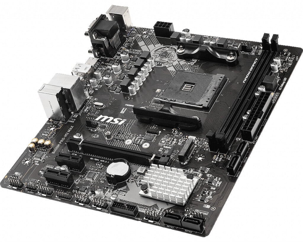 MSI B450M PRO-M2 MAX motherboard AMD B450 Socket AM4 micro ATX