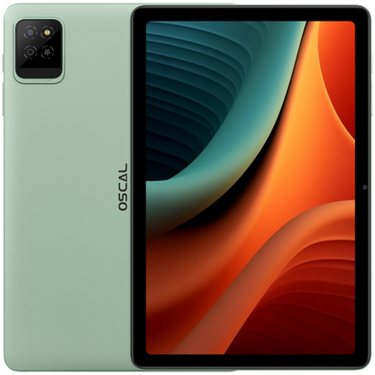 OSCAL PAD 30 WiFi 10.1-inch HD IPS 800x1280 Quad-core T310 up to 2.0 GHz RAM 4GB ROM 128GB Cam Rear 8MP Front 5MP WiFi5 BT 5.0 Battery 6600mAh Android 15 Hazel Green