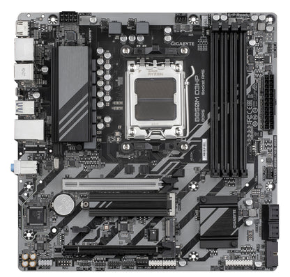 GIGABYTE B850M D3HP Motherboard - AMD Ryzen 9000 Series CPUs, 5+2+2 Phases Digital VRM, up to 8200MHz DDR5 (OC), 1xPCIe 5.0 + 1xPCIe 4.0 M.2, GbE LAN, USB 3.2 Gen 2