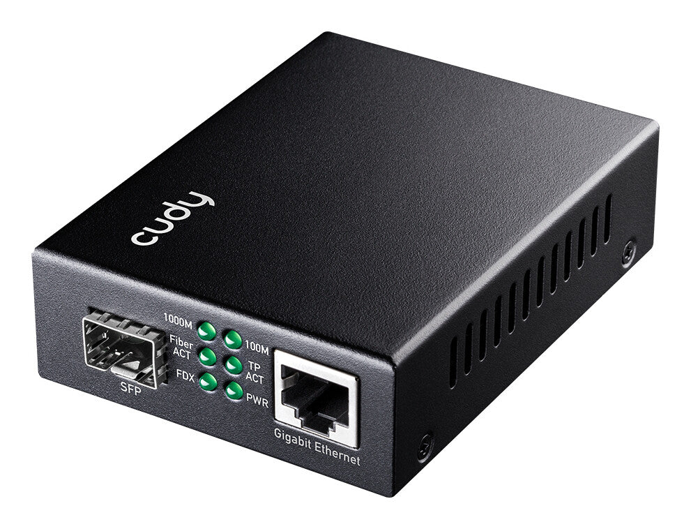 Cudy MC220 network media converter 1000 Mbit/s 1310 nm Single-mode Black