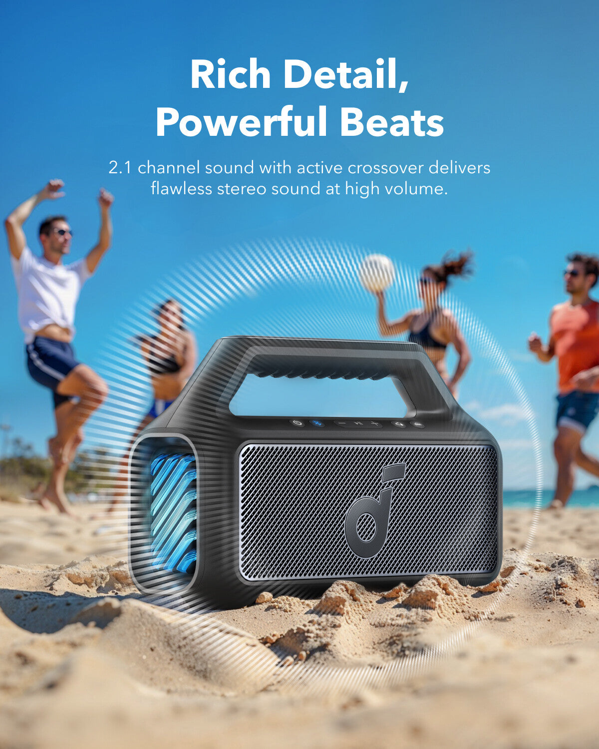 Soundcore Boom 2 2.1 portable speaker system Black 80 W