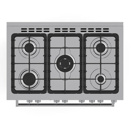 Hisense HFS90GA5EBL cooker Freestanding cooker Electric Gas Black, Silver