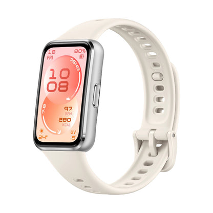 Huawei 1.62 AMOLED colour Screen/ 286x482 pixels/ PPI 347/ White Fluoroelastomer Strap/ length:130mm-210mm/ 5 ATM/ NO GPS/ 2.4GHz  BT6.0 and BLE.5V/1A/ 55020GUP
