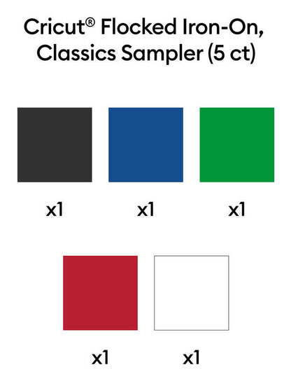 Cricut 2012360 heat transfer vinyl Heat transfer vinyl sheet Flocked heat transfer vinyl 5 sheets