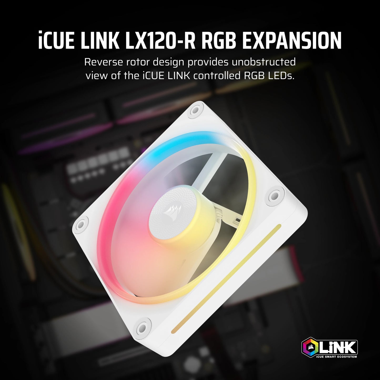 Corsair iCUE LINK LX120-R RGB Computer case Fan 12 cm White 1 pc(s)
