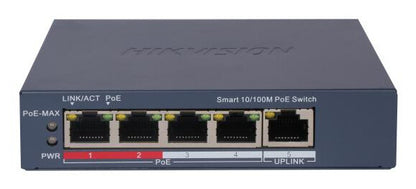 Hikvision DS-3E1105P-EI network switch Managed Fast Ethernet (10/100) Power over Ethernet (PoE) Blue
