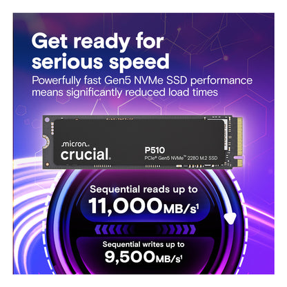 Crucial P510 1 TB M.2 PCI Express 5.0 NVMe TLC