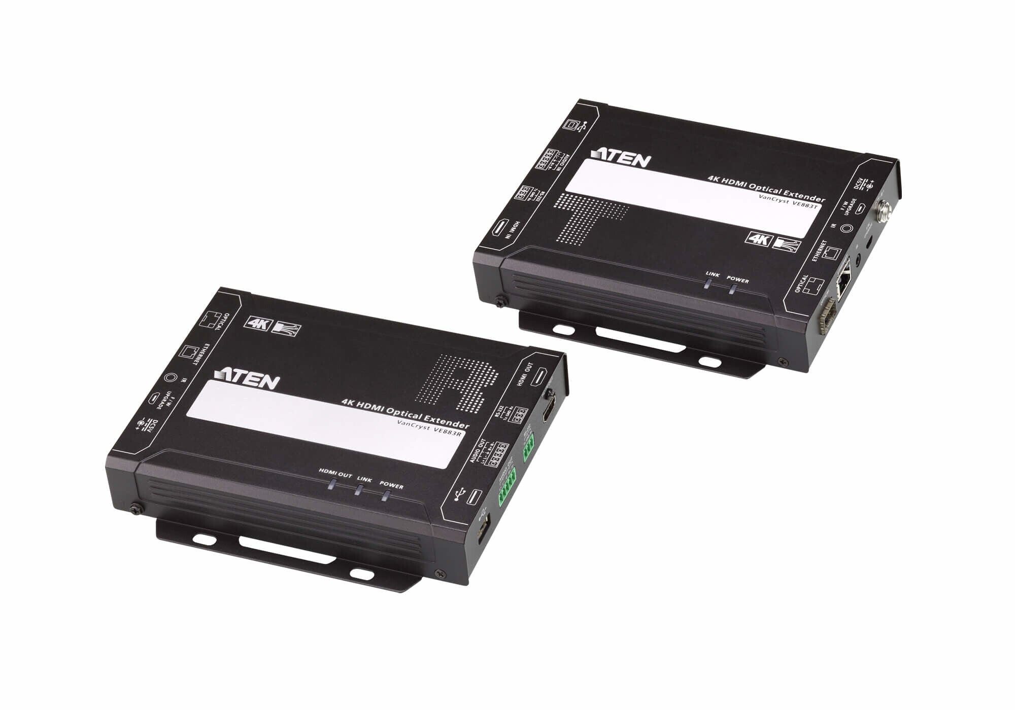 ATEN VE883K1 AV extender AV transmitter & receiver Black