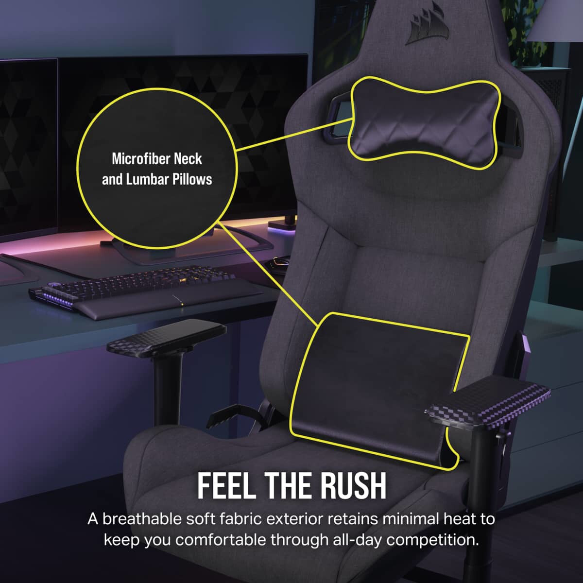 Corsair CF-9010057-WW video game chair PC gaming chair Mesh seat Black