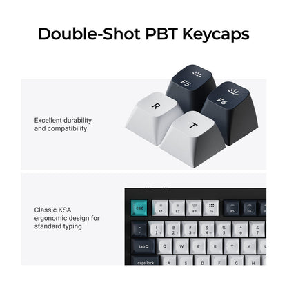 Keychron Q3 Max keyboard Gaming USB + RF Wireless + Bluetooth QWERTY Black, Cyan, Dark Blue, White
