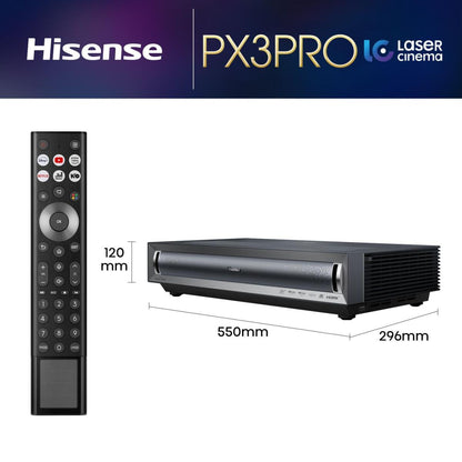 Hisense PX3-PRO Ultra short throw projector 2700 ANSI lumens DLP UHD 4K (3840x2160) Black, Dark Grey