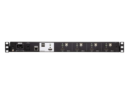 ATEN 4-Port USB HDMI Multi-View Dual Rail WideScreen LCD KVM Switch