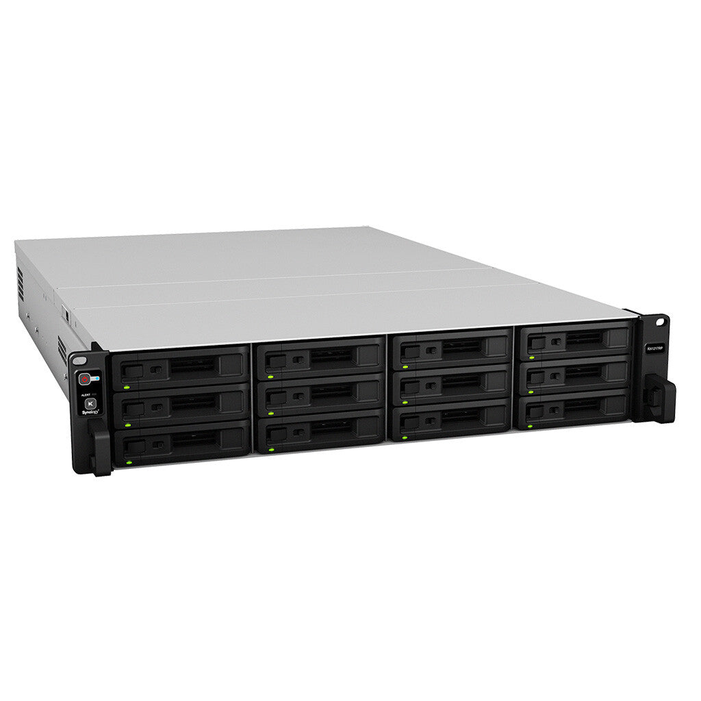 Synology RX1217RP disk array 0 TB Rack (2U) Black, Grey