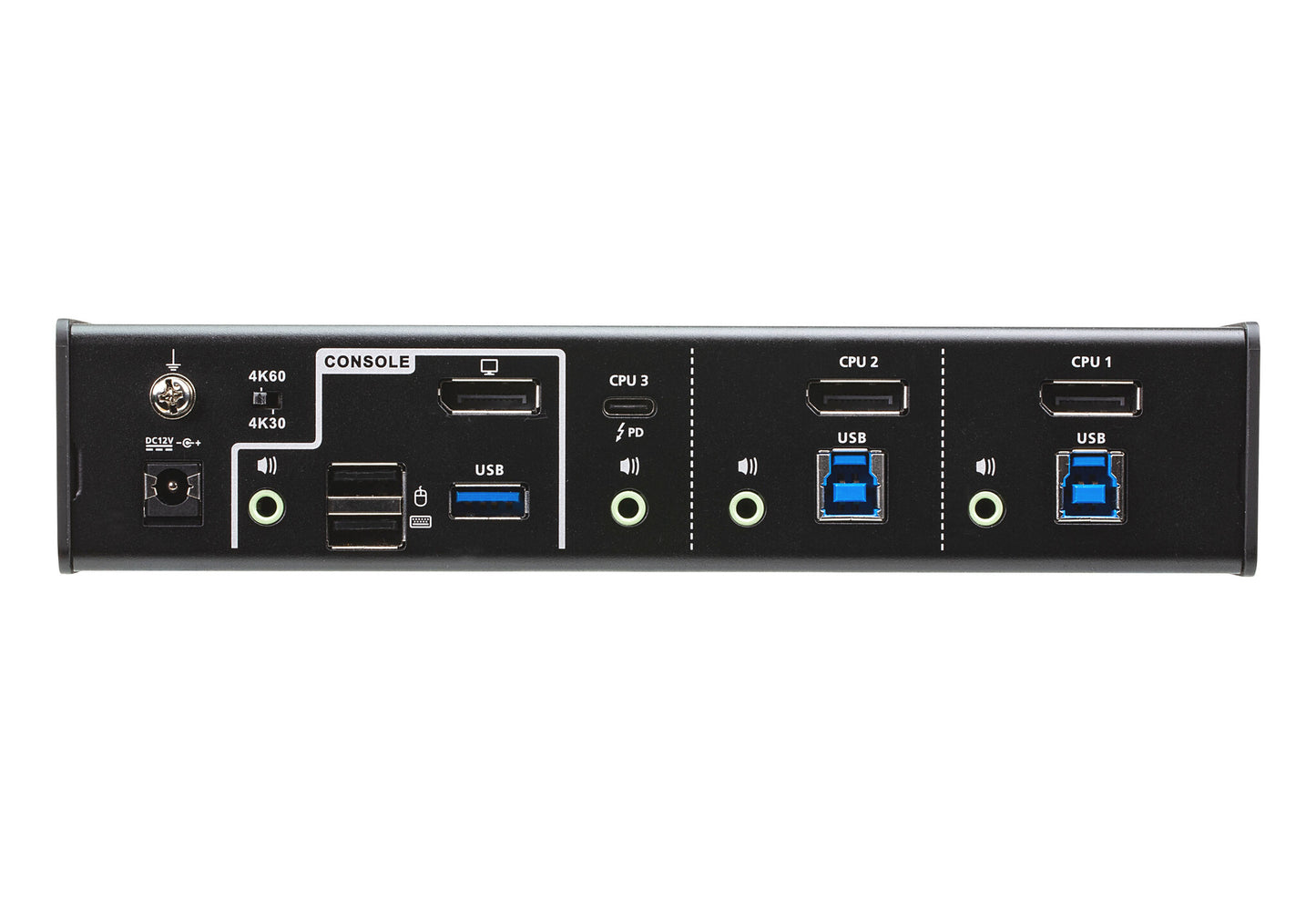 ATEN 3-Port USB-C DisplayPort Hybrid KVMP™ Switch