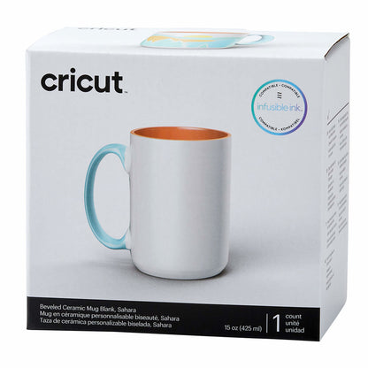 Cricut Beveled cup Orange, White Universal 1 pc(s)