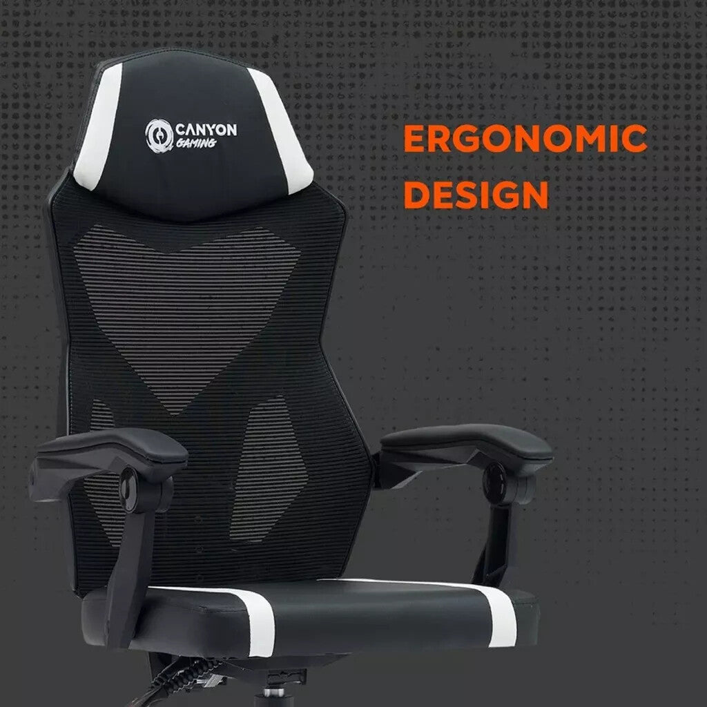 Canyon Flow MCH01 Gaming armchair Hard seat Black, Red