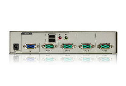 ATEN 4-Port USB VGA KVM with Audio (KVM Cables included)