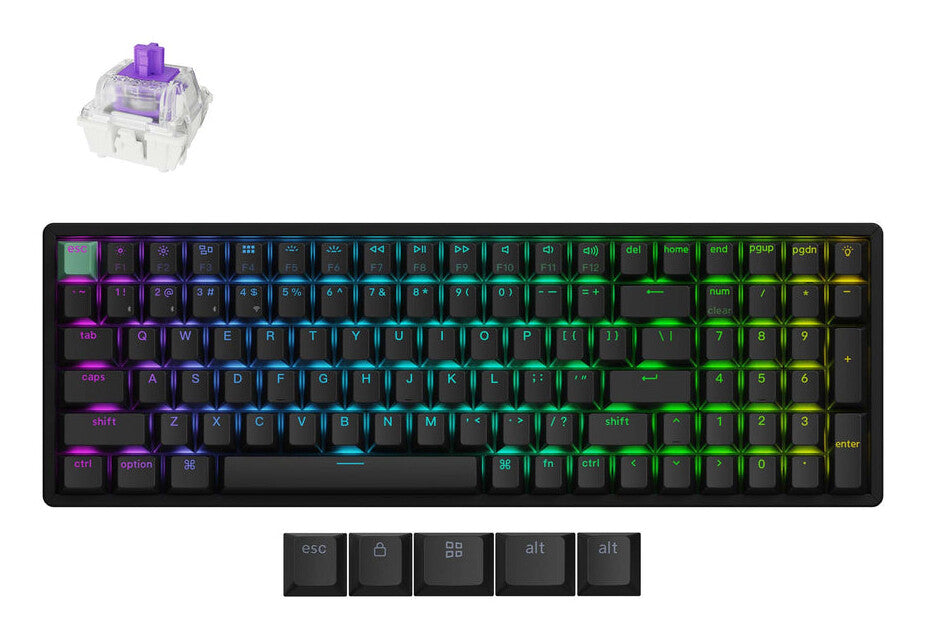 Keychron K4 HE keyboard Gaming USB + RF Wireless + Bluetooth QWERTY Black