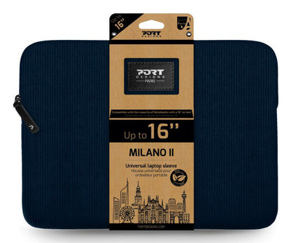PORT Designs Milano II Eco Sleeve 40.6 cm (16") Sleeve case Blue, Navy
