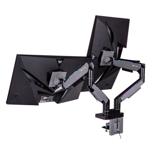 Thermaltake GEA-MSR-DMSBLK-01 monitor mount / stand 88.9 cm (35") Desk Black, Grey