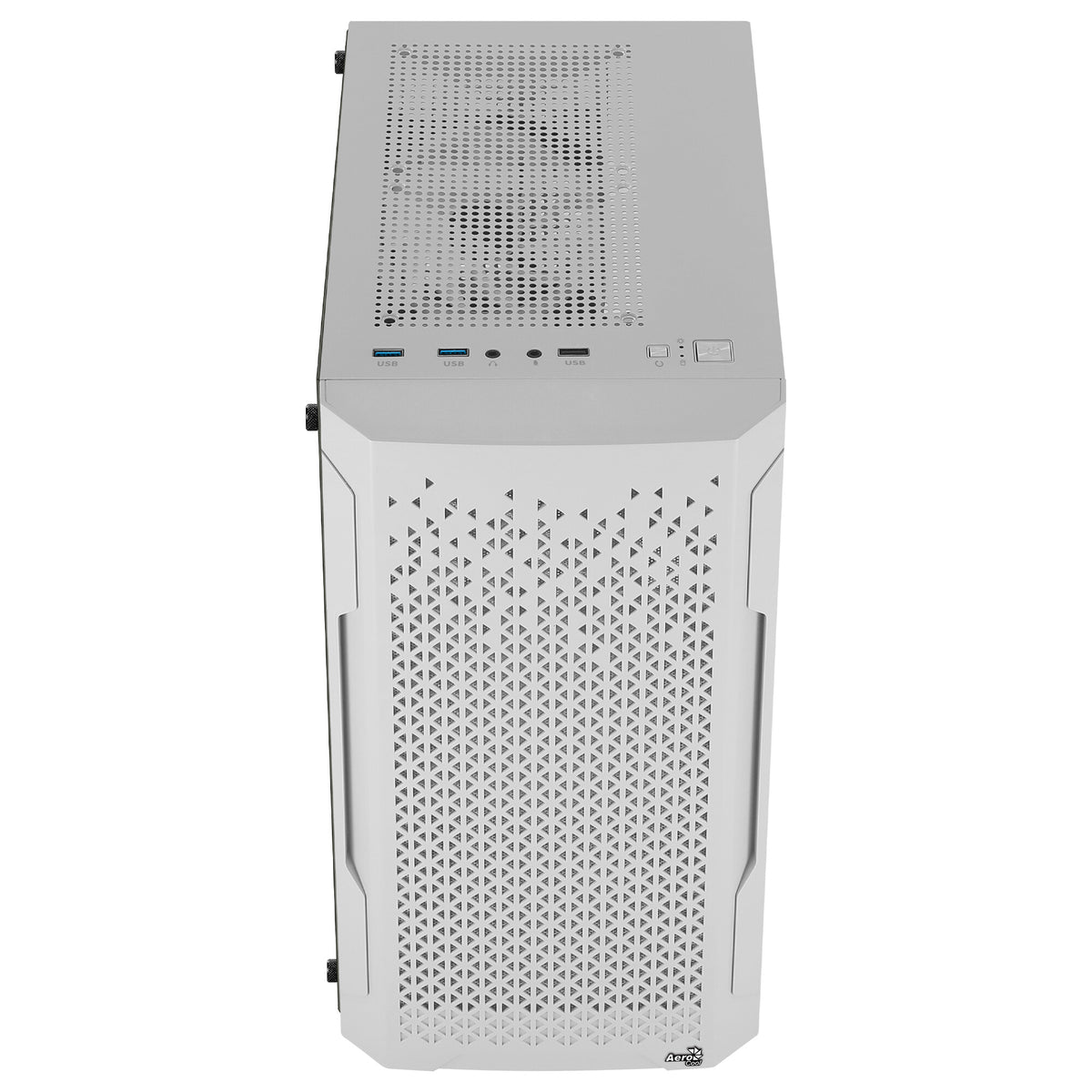 Aerocool TRINITYMINIWHV3 Micro ATX Gaming Case Tempered Glass 3xFans RGB White
