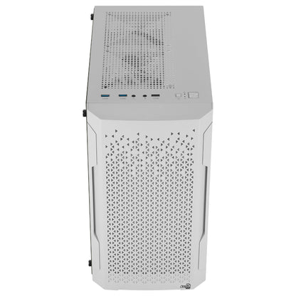 Aerocool TRINITYMINIWHV3 Micro ATX Gaming Case Tempered Glass 3xFans RGB White