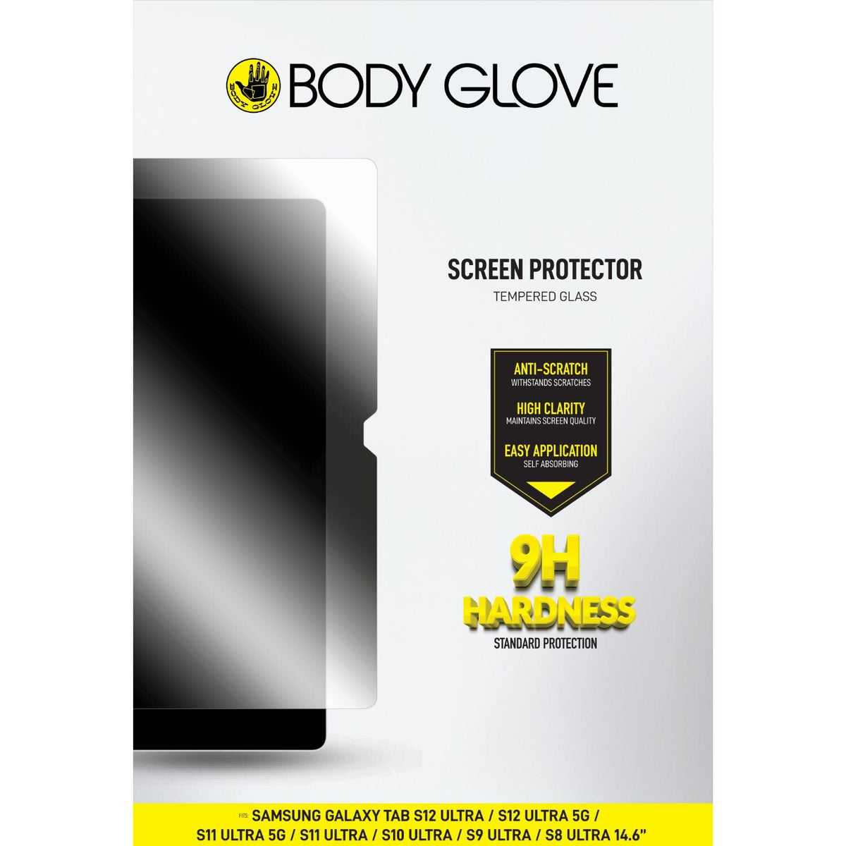 Bodyglove Body Glove Tempered Glass Screen Protector - Samsung Galaxy Tab S11 Ultra / S10 Ultra / S9 Ultra / S8 Ultra - Clear