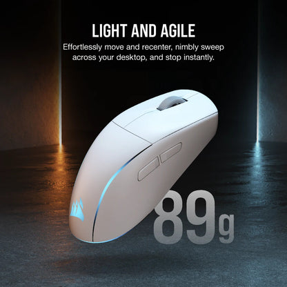 Corsair M75 WIRELESS RGB mouse Gaming Ambidextrous RF Wireless + Bluetooth + USB Type-A Optical 26000 DPI