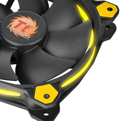 Thermaltake Riing 12 Computer case Fan 12 cm Black, Yellow