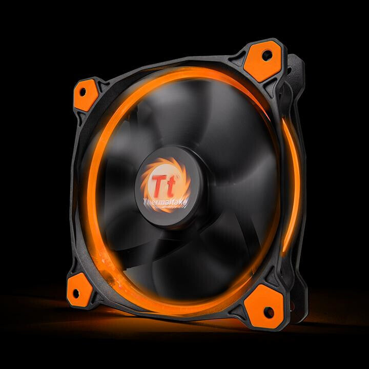 Thermaltake Riing 14 Computer case Fan 14 cm Black, Orange