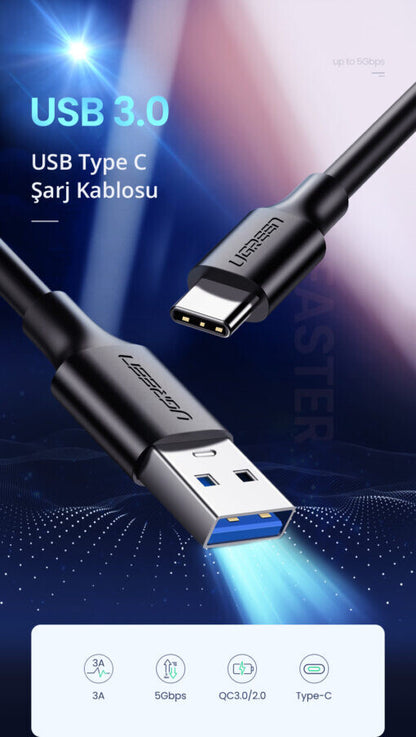 Ugreen 20883 USB cable USB 3.2 Gen 1 (3.1 Gen 1) 1.5 m USB A USB C 5 Gbit/s Black