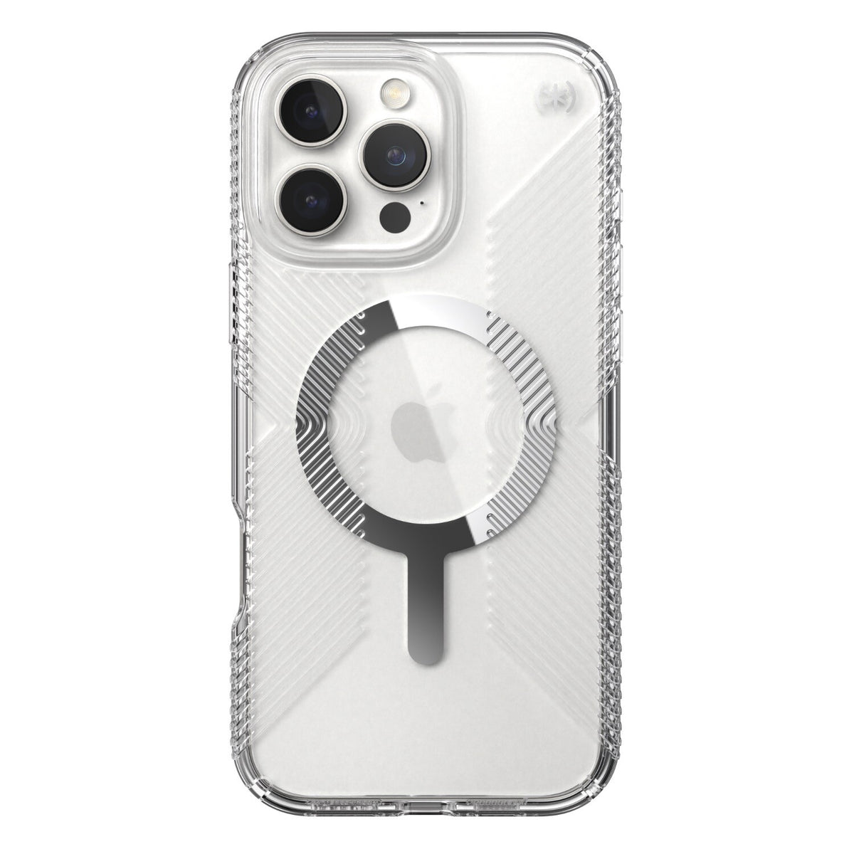 Speck Presidio Perfect Clear Grip MagSafe Case - Apple iPhone 16 Pro Max - Clear/Chrome