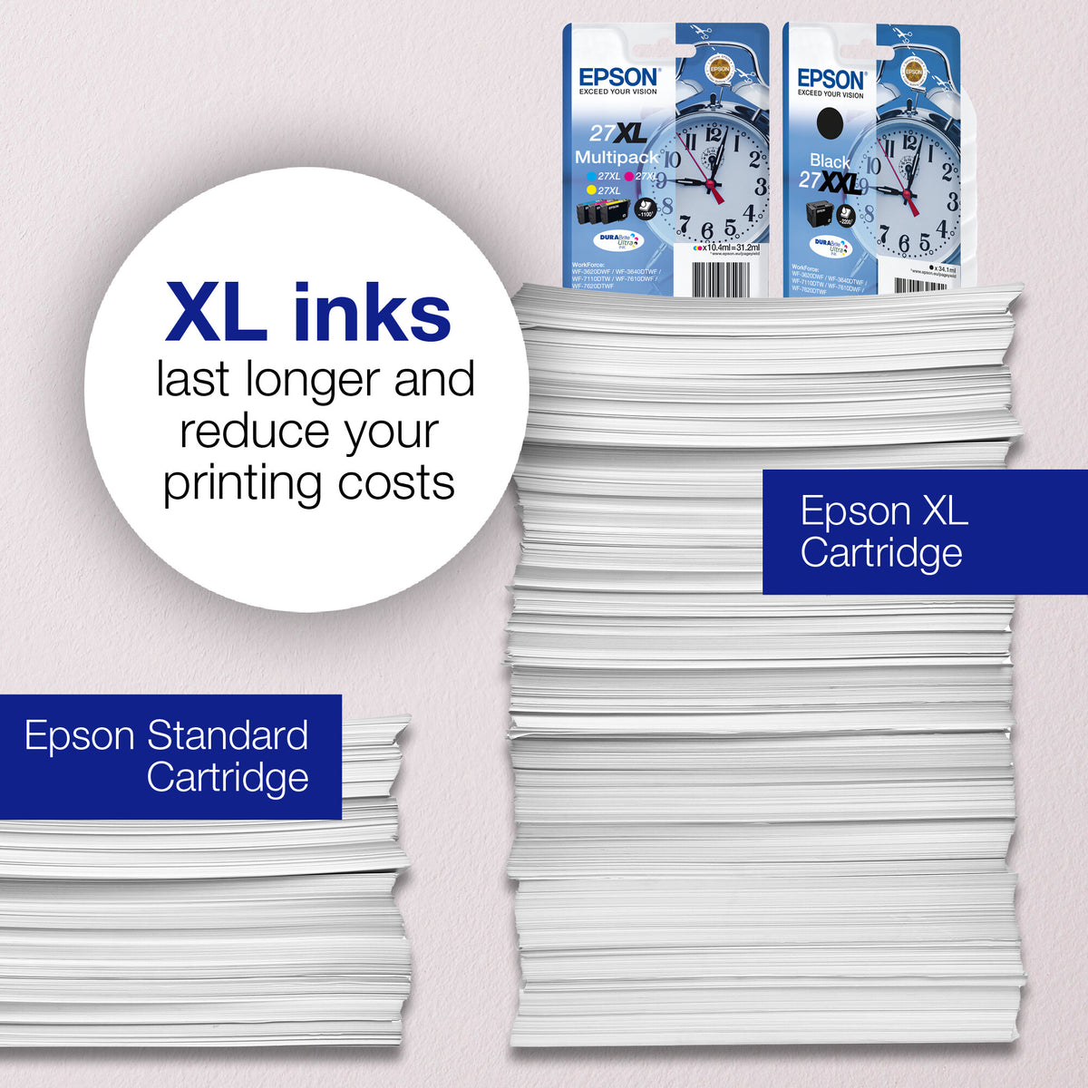 Epson Alarm clock Singlepack Cyan 27XL DURABrite Ultra Ink