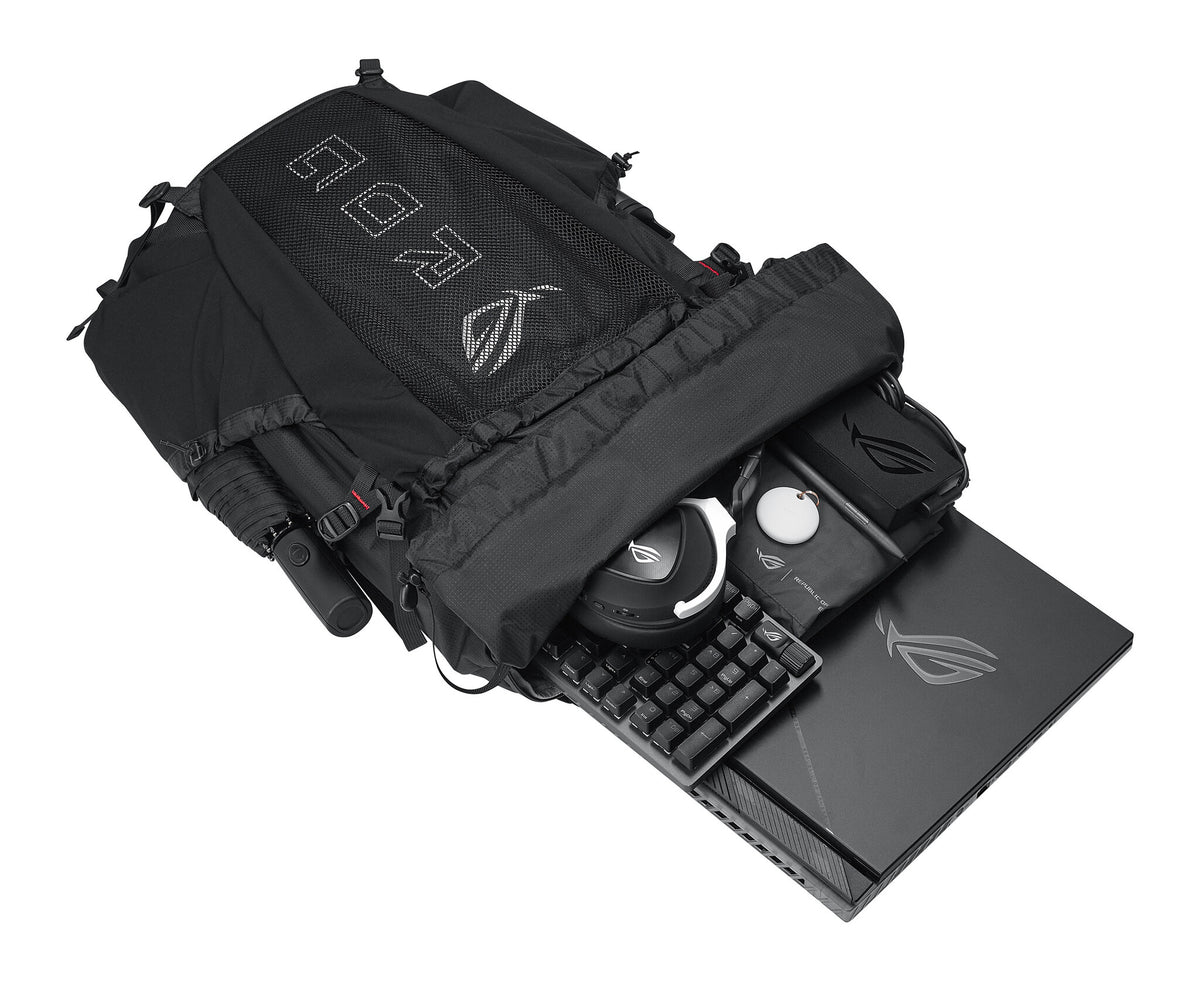 ASUS ROG Archer ErgoAir backpack Gaming backpack Black EVA (Ethylene Vinyl Acetate), Lycra, Nylon