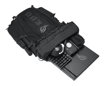 ASUS ROG Archer ErgoAir backpack Gaming backpack Black EVA (Ethylene Vinyl Acetate), Lycra, Nylon