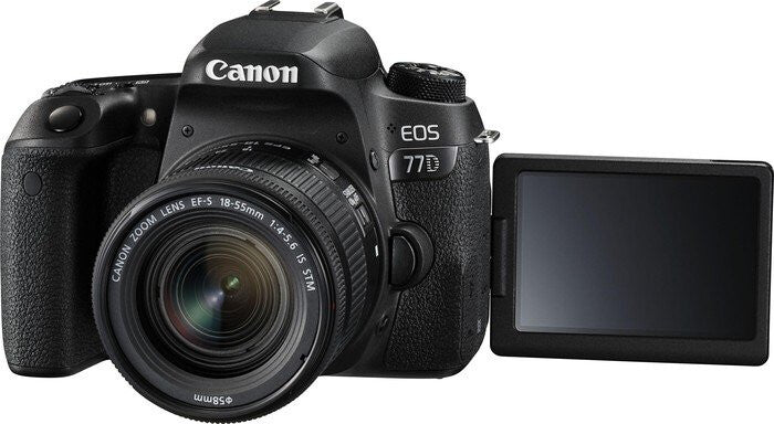 Canon EOS 77D + 18-55mm F4.0-5.6 IS STM SLR Camera Kit 24.2 MP CMOS 6000 x 4000 pixels Black