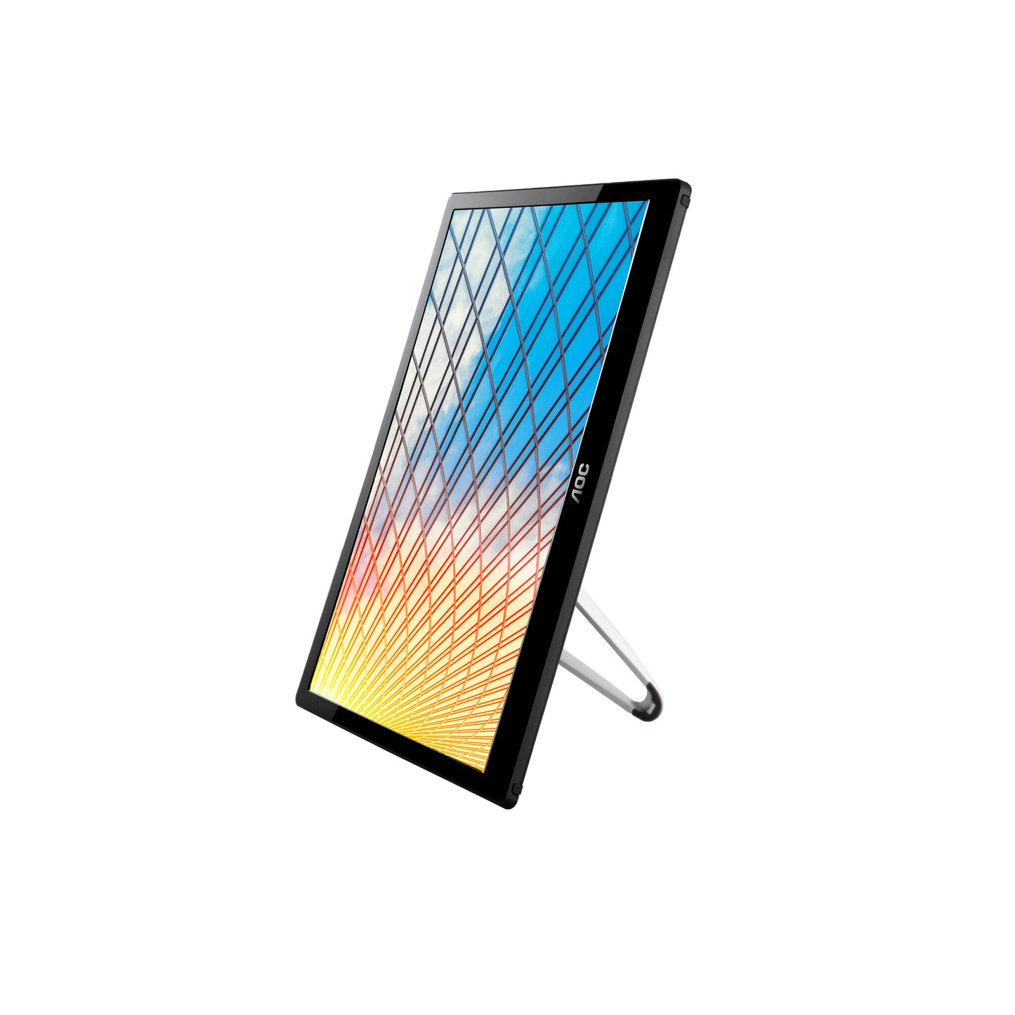 AOC E1659FWU portable TV/monitor Black 39.6 cm (15.6") 1366 x 768 pixels