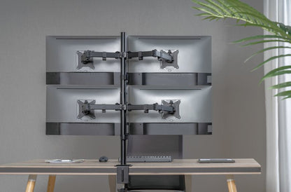 Equip 17"-32" Articulating Quad Monitor Desk Mount Bracket