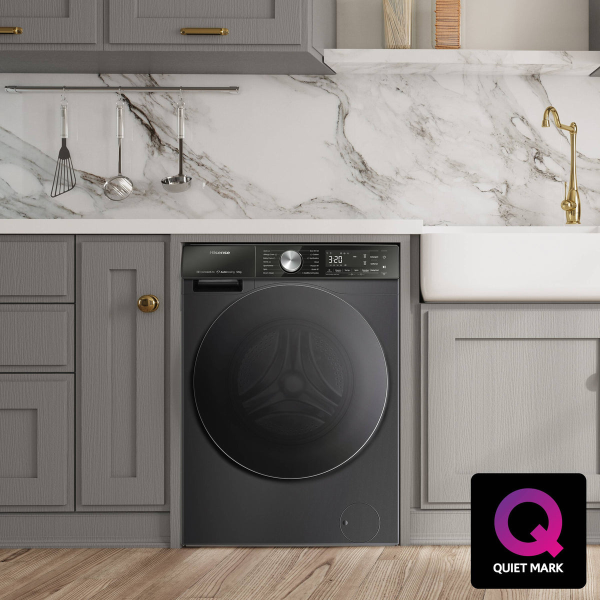 Hisense WF5S1245BB washing machine Front-load 12 kg 1400 RPM Black