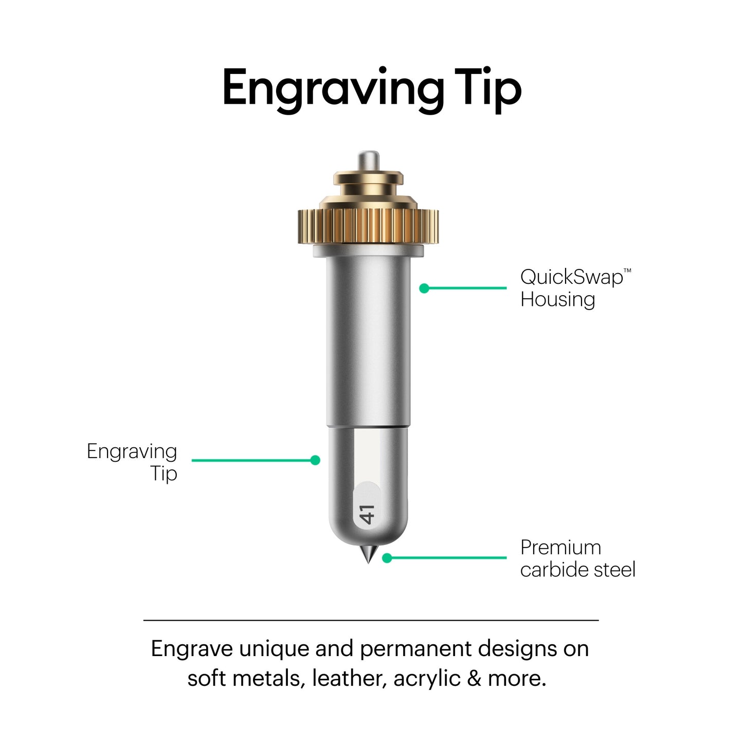 Cricut Engraving Tip + QuickSwap Housing