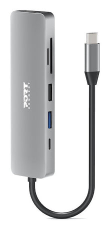 Port Designs 900162 interface hub USB Type-C Silver
