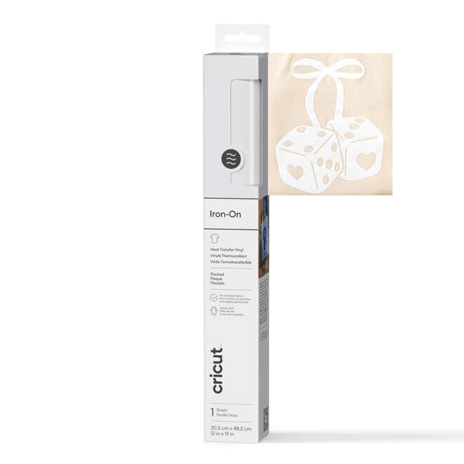 Cricut Flocked Iron-On Heat transfer vinyl roll Smooth heat transfer vinyl