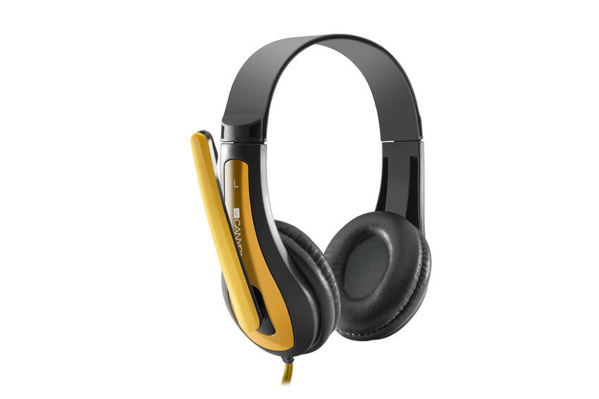Canyon CNS-CHSC1BY headphones/headset Wired Head-band Gaming Black, Yellow